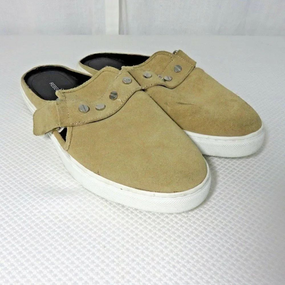 REBECCA MINKOFF TAN SUEDE SONIA SLIP ON SNEAKER SHOES SIZE 9